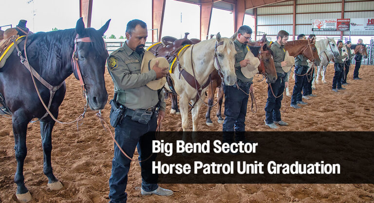 Border Patrol Horse Patrol Agents Graduation Ceremony at Sul Ross Arena