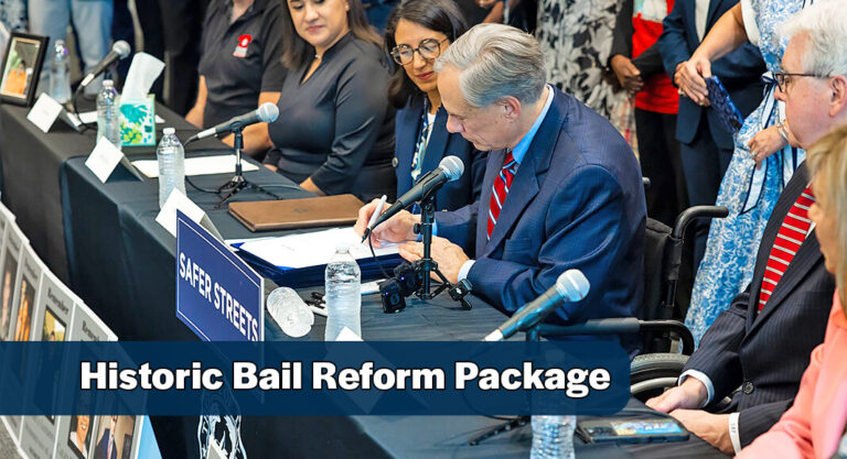 Abbott Signs Strongest Bail Reform Package in Texas History