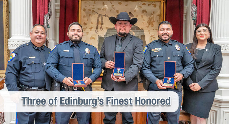 Trio of Edinburg PD Employees Honored at State Law Enforcement Achievement Awards