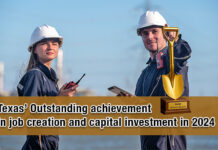 Texas Wins 12th Gold Shovel Award for Outstanding Job Creation & Business Investment
