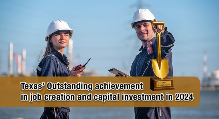 Texas Wins 12th Gold Shovel Award for Outstanding Job Creation & Business Investment