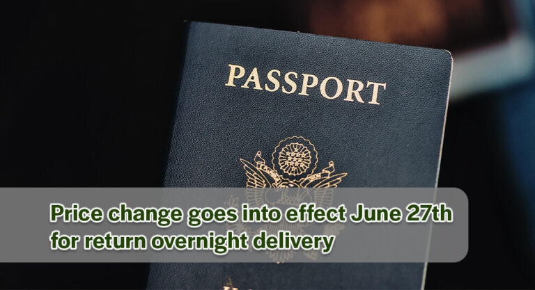 Price Increase in Expedited U.S. Passport Delivery Service