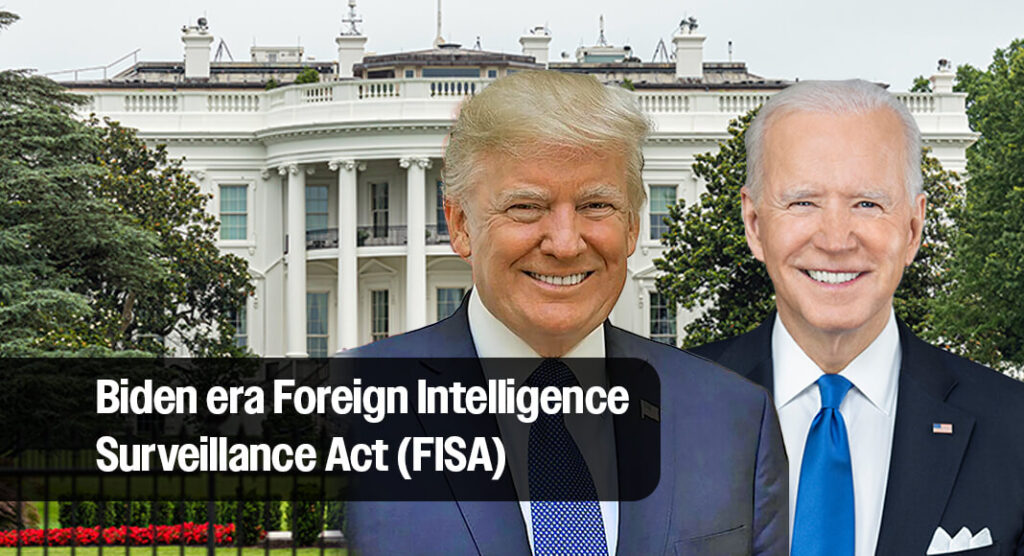 Judicial Watch announced it filed a Freedom of Information Act (FOIA) lawsuit against the U.S. Department of Justice for all records regarding Biden era Foreign Intelligence Surveillance Act (FISA). Images: Public Domain. Bgd for illustration purposes