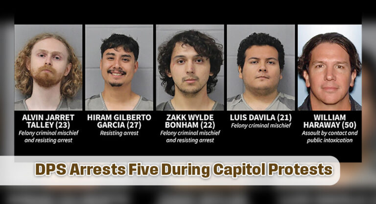 DPS Arrests Five During Capitol Protests 