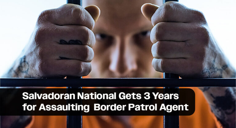 Salvadoran National Sentenced to Three Years for Assaulting Agent