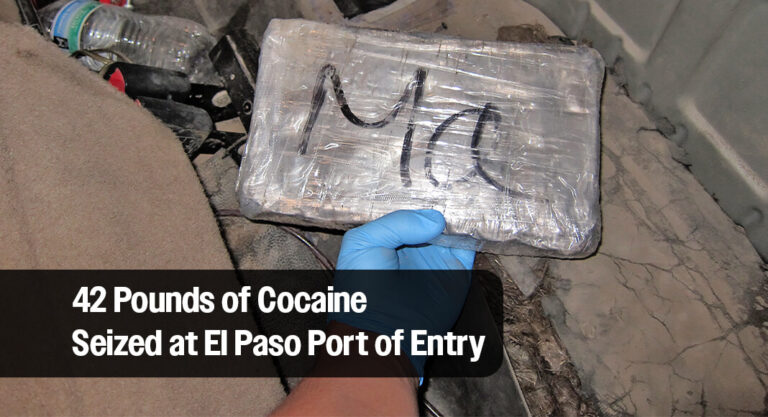 CBP Officers Seize Cocaine Load at Ysleta Port