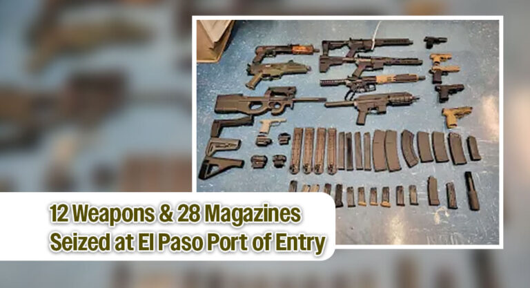 CBP Officers Seize 12 Weapons & 28 Magazines at El Paso Port