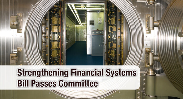 De La Cruz Bill to Strengthen Financial Systems Passes Committee