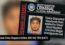Twice-Deported Honduran Man Added to Texas’ Most Wanted Criminal Illegal Immigrants List