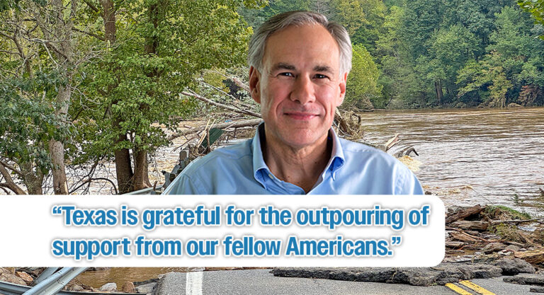Abbott Thanks Fellow Governors for Support Following Texas Flooding