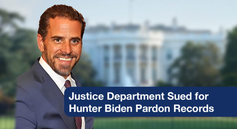 Judicial Watch Sues Justice Department for Hunter Biden Pardon Records 