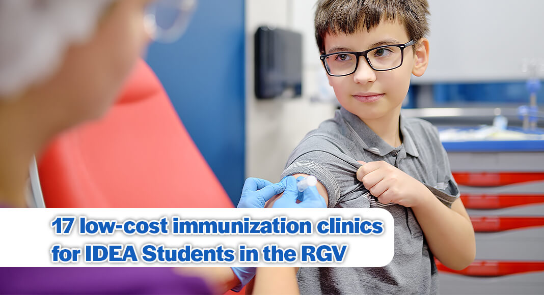 IDEA Public Schools in the Rio Grande Valley is excited to partner with Procare to host 17 low-cost immunization clinics to make sure all IDEA Public Schools students in the RGV are ready to head back to school this August. Image for illustration purposes