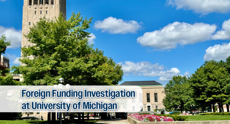 U.S. Department of Education Opens Foreign Funding Investigation into the University of Michigan 