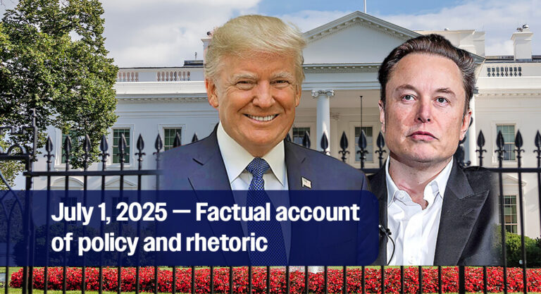 President Trump–Elon Musk Clash Reignites Over “One Big Beautiful Bill”