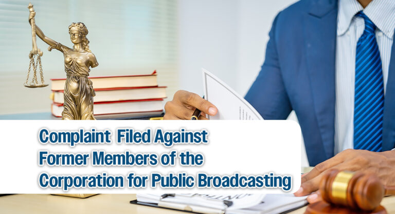 Justice Department Files Complaint Against Former Members of the Corporation for Public Broadcasting