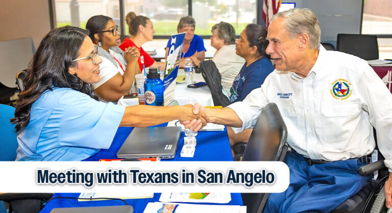 Governor Meets with Impacted Texans, First Responders in San Angelo