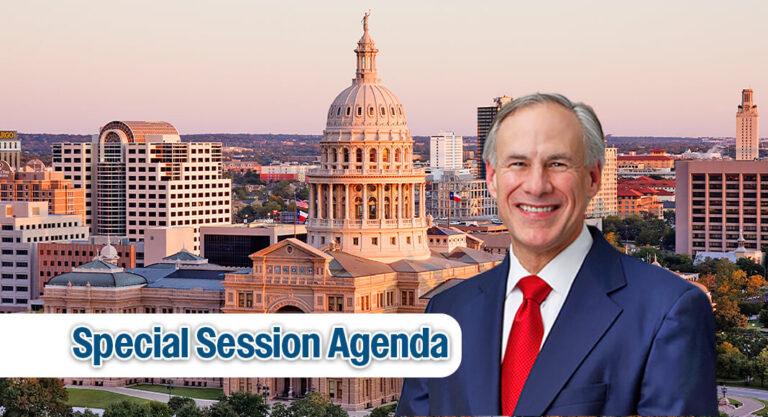 Governor Abbott Announces Special Session Agenda