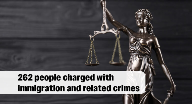 262 People Charged with Immigration & Related Crimes in Support of Operation Take Back America