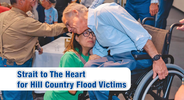 Governor Gives Strait to The Heart Funds to Hill Country Flood Victims