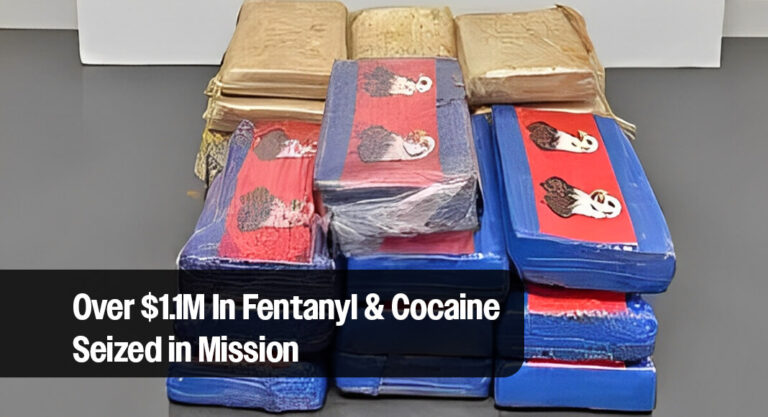 CBP Officers Seize Over $1.1M In Fentanyl & Cocaine at Anzalduas International Bridge