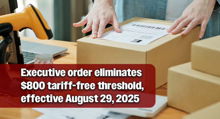 Trump Administration Ends Duty-Free “De Minimis” Exemption for Imports