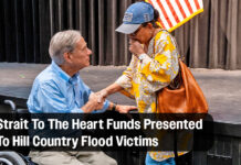 Governor Presents Strait To The Heart Funds To Hill Country Flood Victims