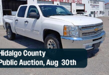 Hidalgo County Public Auction of Vehicles, and More, Aug. 30th