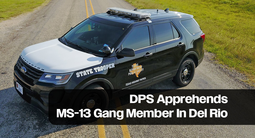 The Texas Department of Public Safety (DPS) announces the arrest of an MS-13 gang member during a traffic stop in Val Verde Co. as part of Operation Lone Star. Photo: Texas DPS