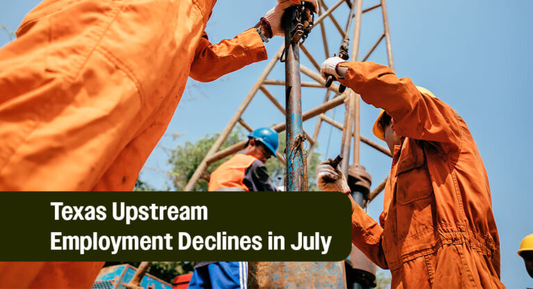 Texas Upstream Employment Declines in July