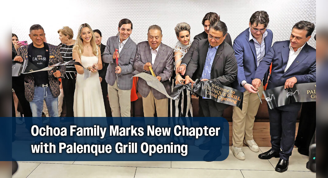 Founder Juan Francisco ‘Don Pancho’ Ochoa, joined by family and friends, cuts the ribbon at the grand opening of the new Palenque Grill inside El Paso’s Cielo Vista Mall — a celebration of family, tradition, and community. Courtesy photo
