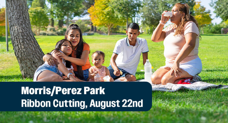 Ribbon Cutting Ceremony for Morris/Perez Park, Aug 22nd 