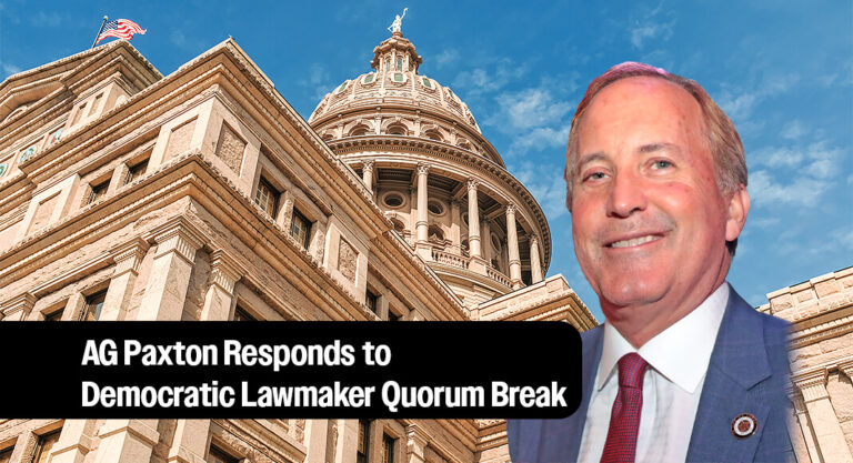 Paxton Vows Legal Action Over Texas House Walkout