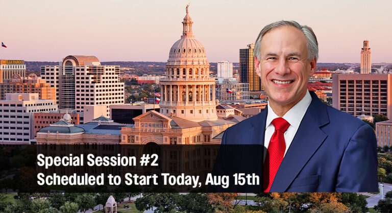 Governor Abbott Announces Special Session #2