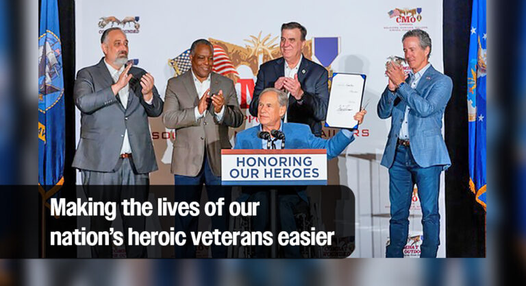 Governor Abbott Signs Vital Pro-Veteran Laws