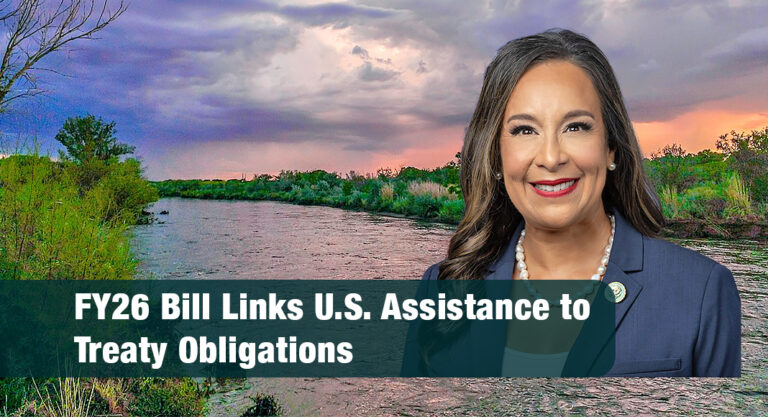 De La Cruz Ties Mexico Aid to Water Treaty Compliance