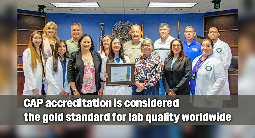 Lab Team with Commissioners Court. Courtesy image