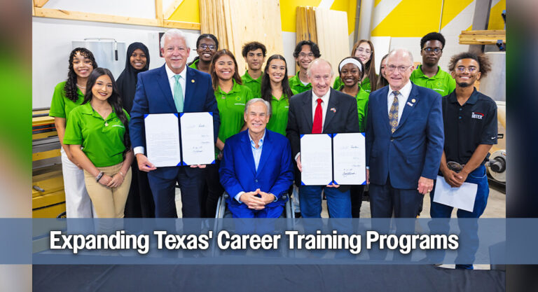 Governor Signs Laws to Expand Texas’ Career Training Programs