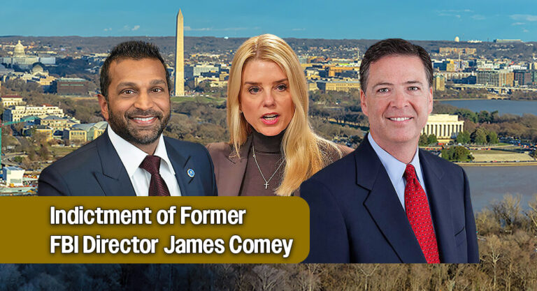 AG Bondi, Director Patel Statements Regarding Indictment of Former FBI Director James Comey