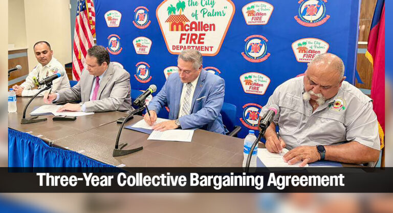 City of McAllen & McAllen Fire Union Sign Three-Year Collective Bargaining Agreement
