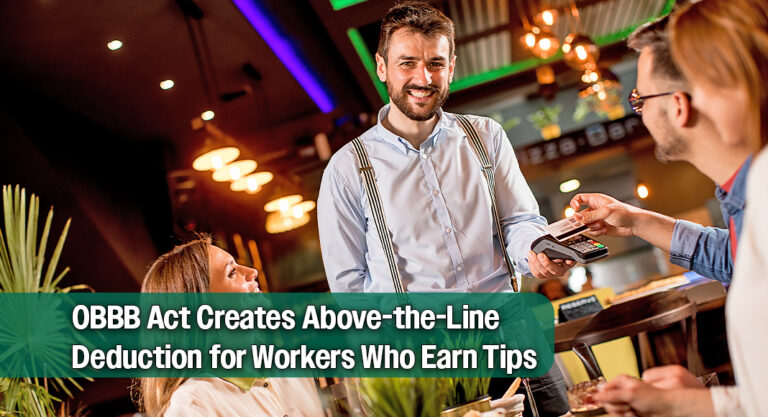 New Tax Law Allows Tip Income Deduction Up to $25,000