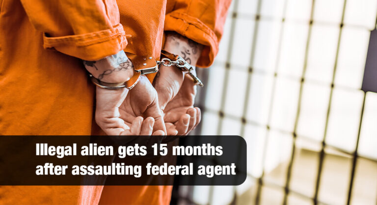 Illegal alien sentenced after assaulting federal agent who was trying to assist him