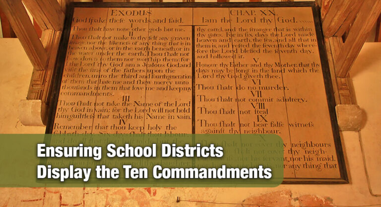 Paxton Issues Legal Advisory to Ensure School Districts Display the Ten Commandments 