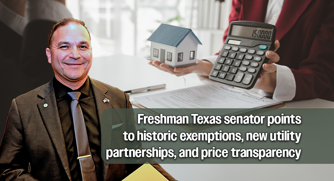 At the McAllen Legislative Wrap-Up Luncheon on October 3, 2025, Sen. Adam Hinojosa (R–District 27) outlined what he described as major achievements of the 89th Texas Legislative Session, focusing on property tax relief, regional water management, and health care access. PhotoBy Roberto Hugo González. Bgd for illustration purposes