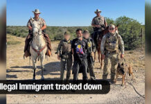 DPS Border Mounted Patrol, K-9 Track Down Criminal Illegal Immigrant in Kinney Co.