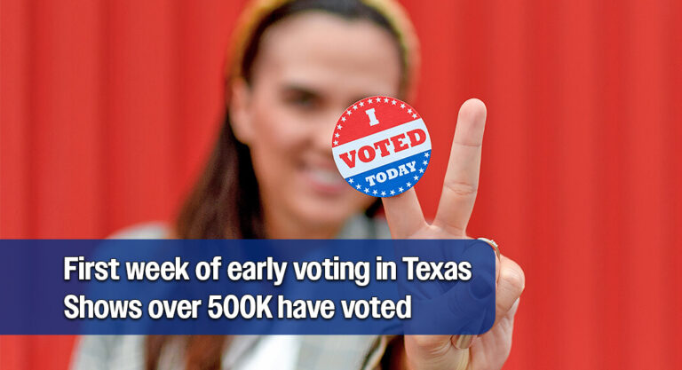 Half A Million Texans Voted in First Week of Early Voting for Nov. 4th Election 