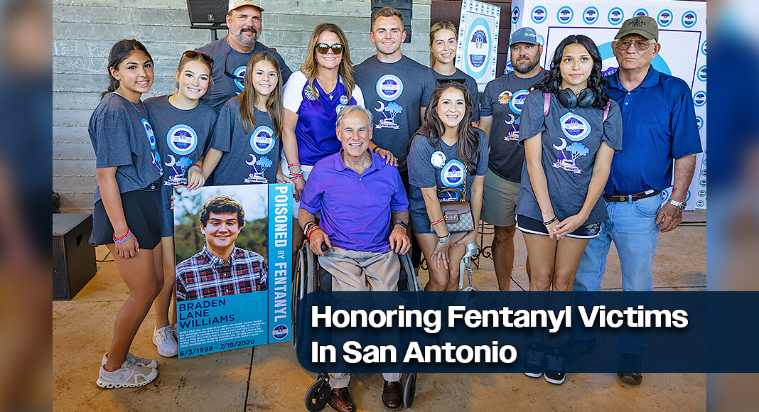 Governor Greg Abbott honored the hard work of Texas families and community members raising awareness of the nationwide fentanyl crisis at the 3rd Annual "Soles 4 Souls" Fentanyl Awareness Walk. Photo: Office of The Governor