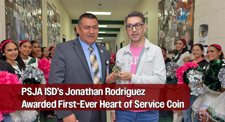 PSJA ISD Honors Memorial High School US History Teacher with First-Ever Heart of Service Coin