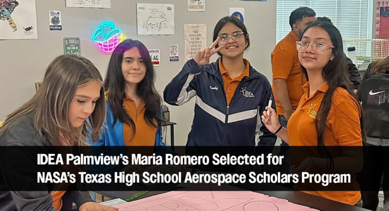 IDEA Palmview Student Selected for NASA’s Texas High School Aerospace Scholars Program