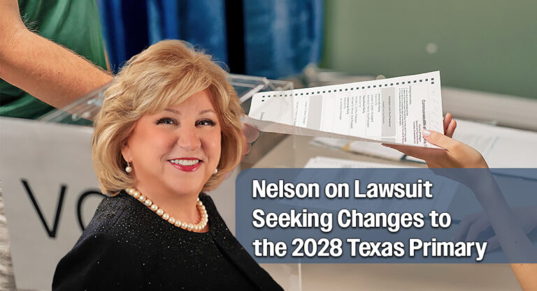 Secretary of State Nelson Responds to Lawsuit Seeking Changes to the 2028 Texas Primary 
