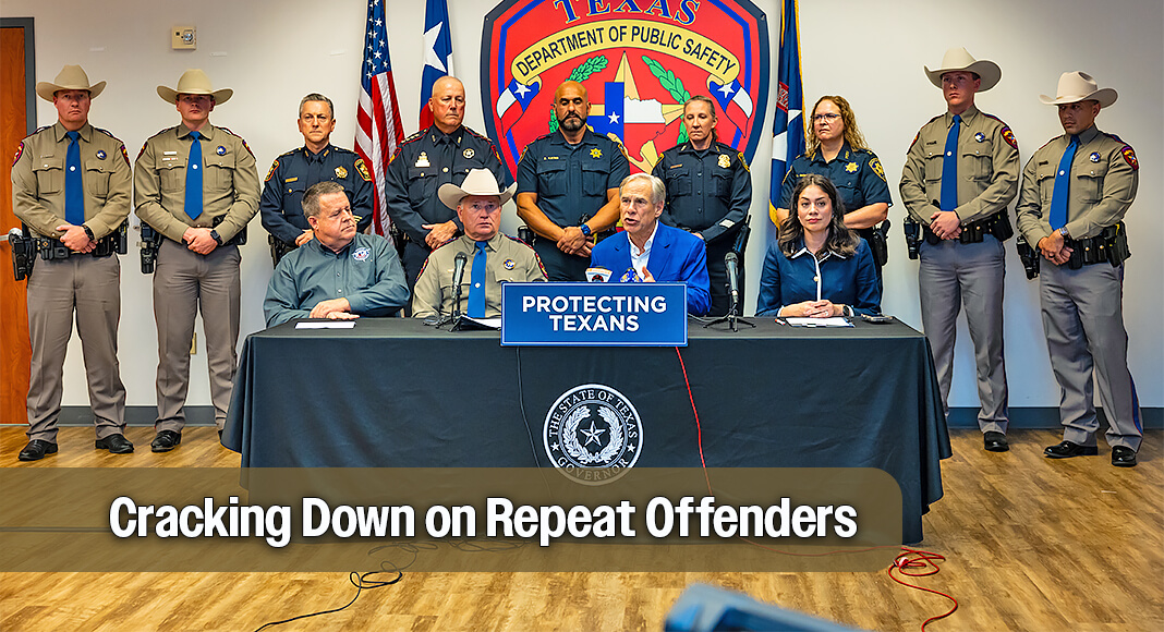 Governor Greg Abbott announced the Texas Repeat Offender Program (TxROP), a joint task force between state and local law enforcement that will further crack down on violent crimes committed by repeat offenders throughout the Houston area. Photo: Office of The Governor